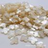 Concha blanca natural, concha de fritillaria blanca, concha natural, trébol de cuatro hojas curvo convexo, tableta, cuentas sueltas, accesorios de joyería, bricolaje