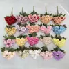 Flores Artificiales para Boda, Rosas de Diamante de Nueve Cabezas, Arreglos Florales para Salón de Bodas, Decoraciones para Pasillo, Exhibición en Casa, Flores de Seda para Exportación