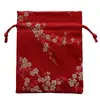 Estilo Chino Tela de Brocado de una Sola Capa Bolsita de Brocado Bolsita Joyería Cordón Biselado Almacenamiento Empaque Regalo Cultura Juego Bolsa Pequeña de Tela