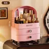 Caja de Almacenamiento Grande de Alta Gama para Escritorio, Organizador Tipo Cajón a Prueba de Polvo para Productos de Skincare y Labiales para Tocador