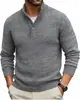 Suéter de Punto para Hombre para Comercio Exterior, Ropa de Hombre Estilo Coreano, Otoño e Invierno Cuello Alto con Botones Caliente Tejido de Lana Superior, Engrosado