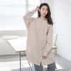 Lotte Nuevo Producto Toma Real Otoño Vestido Camisa para Mujer Algodón Puro Holgado Casual Camisa Larga Exportación Ropa para Mujer