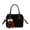 Bolsa Retrô de Alta Qualidade Estilo Coreano para Mulheres, Bolsa Cilíndrica Diagonal de Ombro Versátil de Nicho, Bolsa Almofada, Bolsa Boston Portátil