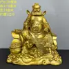 Estatua de Latón de Zhong Kui Sentado sobre un Ataúd, Adorno del Maestro Celestial Zhong Kui, Guardián del Hogar, Bendición para el Hogar, Sala de Estar, Entrada, Estatua de Deidad