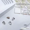 Venta al por mayor de joyas para uñas, transparentes, grandes diamantes con punta inferior, Super Flash, hacha torcida, gotas de agua, mariposa cuadrada gorda, accesorios para uñas de diamante blanco