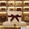 Lazo de Cuello de Terciopelo Borgoña Retro, Accesorios para Corbata en Caja de Regalo, Fábrica de Lazos Hechos a Mano Se Puede Personalizar