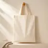 Bolsa tote de fita com logo de evento corporativo personalizado, bolsa de lona grande capacidade com estampa corporativa para compras, bolsa tote de mão