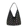 Bolso Retro de Gran Capacidad Resistente con Remaches para Mujer 2025 Nuevo Versátil para el Trabajo Diario Bolso de Hombro Único Bolso de Mano Tote Bolso Cubo