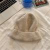 Gorro de Lana de Cabeza Grande para Mujer Cálido Protección para las Orejas Holgado Edición Grande Estilo Perezoso Moda Coreana Reductor de Edad Gorro de Montón Tejido