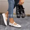 Comercio exterior transfronterizo talla grande otoño 2026 nuevo zapato Mary Jane de punta cuadrada para mujer con correa de hebilla individual zapatos casuales planos