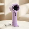 Novo modelo transfronteiriço, ventilador digital portátil simples com display USB recarregável, ajuste de velocidade contínuo, fluxo de ar forte e logotipo personalizável