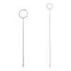Enhebrador de Cinta de Acero Inoxidable Enhebrador de Cinta Gancho de Oreja Invertido Largo Aguja Enhebrador de Cuerda DIY Enhebrador Invertido Largo