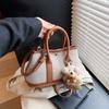 Bolso Bandolera Versátil de Moda con Temperamento Casual para Viajeros 2025 Versión Coreana Casual Nicho Color-Block Patchwork Tote Bolso Bucket