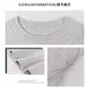 Camisa Base de Algodão Enrugado K2102 para Mulheres, Novo Estilo Outono e Inverno, Corte Slim, Manga Longa, Gola Redonda, Camiseta de Ombro Normal