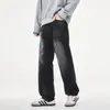 Jeans reto retrô moderno de alta qualidade, coleção outono 2026, calça masculina casual de corte reto, solta, bordada, com caimento fluido