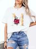 Camiseta de algodón para mujer con estampado de letras de Foreign Trade Explosions MN, manga corta, cuello redondo, verano