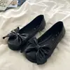 Zapatos planos retro de moda con lazos grandes para mujer, nueva colección otoño 2026, Mary Janes de punta redonda y suela plana, zapatos de corte bajo