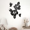 Pegatinas de espejo acrílico para pared, diseño de mariposas y rosas, venta directa de fábrica, para dormitorio y sala de estar.