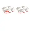 Plato Melamina para Comida Rápida A8 con Compartimentos, Charola para Comida Comercial para Guarderías, Restaurantes de Comida Rápida y Comedores, Plato de Cuatro Compartimentos
