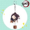 Merchandising de Anime Demon Slayer Llavero Acrílico Soporte Transparente de Doble Cara Colgante Decoración Zenitsu