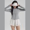2025 Novo Fio Original Roupas com Proteção Solar UPF50 Verão Feminino Slim Seda de Gelo Roupas de Yoga Casaco Slim Fit Top