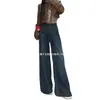 Jeans de pierna ancha de moda para mujer, nuevo estilo vintage primavera y otoño 2026, ajuste no ajustado, tiro alto, holgados, adelgazantes, pantalones versátiles para mujer