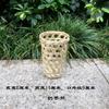Mini cesta de bambú tejida boutique hecha a mano pequeña jaula para cerdos de joyería taza de té con leche para bebé decoración de cesta de bambú para postre jaula de bambú para pollos