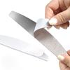 Lámina de Acero Inoxidable Transparente para Uso Transfronterizo Tira de Papel de Lija de Reemplazo Gris-Blanco Tira de Lima de Uñas de Media Luna para Dar Forma y Pulir