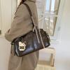 Bolso de Hombro Grande de Moda para Viajes Diarios Color Sólido Versátil Elegante Bolso de Mano para Mujer Estilo Europeo y Americano Retro Moderno Bolso Tote