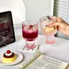 Vidrio con Patrón de Piedra Preciosa de Gama Alta con Vista a la Montaña, Vaso Alto de Cerveza de Lujo Ligero de Gama Alta, Taza Creativa para Bebidas y Café, Vaso para Jugos