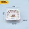 Caixa de Almoço Descartável Papel Kraft Quadrada Embalagem Comercial para Fast Food Caixa à Prova de Óleo Grau Alimentício Recipiente Ecológico como Saladeira