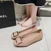 Sapatos Mary Jane Noturnos com Fivela Quadrada, Bico Baixo, Aumento Oculto de Altura, Mocassins Estilo Francês 2026 para Mulheres, Adequados para Saias, Primavera e Outono