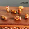 Cuentas Dzi Antiguas Naturales del Tíbet Cuentas Sueltas para Manualidades Accesorios Ágata Negra Cinabrio Cuentas Dzi de Nueve Ojos Pulsera Colgante Collar