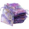 Bolsa de hilo de regalo bronceado coral colorido/Bolsita para embalaje navideño de Amazon/Bolsillo de organza con cordón