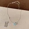 Pingente de Camélia de Luxo, Colar Versátil de Moda de Luxo, Colar Feminino Estilo Coreano, Corrente para Clavícula Romântica de Nicho