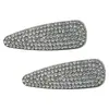 Presilha de Cabelo Gota d'Água Completa em Diamante Prateada, Toque de Luxo Leve e Requintado de Alta Qualidade, Presilha para Franja, Grampo para Cabelos Soltos, Acessório de Cabelo Lateral para Mulheres