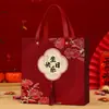 Nuevo juego de cajas de regalo de boda con dulces y borlas estilo chino, listo para usar, regalo de agradecimiento de mano con dulces, juego festivo para entrega