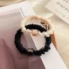 Scrunchie de Malha para Mulheres, Elástico de Cabelo Elegante de Verão para Rabo de Cavalo, Faixa de Cabelo Simples, Estilo Geométrico