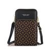 MADLEY nuevo bolso para teléfono móvil moda multifuncional tres capas cremallera monedero PU color sólido gran capacidad hombro bandolera pequeña