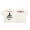 Camiseta Informal Holgada de Manga Corta Pesada para Hombre con Dibujos Animados Americanos de San Miguel, Moderna de Verano