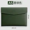 Maletín de negocios A4, bolsa para documentos, carpeta impermeable, bolsa de archivo de cuero engrosado, se puede imprimir con logo, en stock