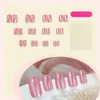 30 Peças de Arte para Unhas Usáveis Estreladas Rosa Gato Olho Deslumbrantes Transfronteiriças, Coleção de Unhas Postiças Removíveis