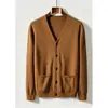 Cárdigan de Punto para Hombre de Comercio Exterior Negocios de Alta Gama Casual Cuello en V Color Sólido Suéter para Hombre Simple de Primavera y Otoño Ropa para Hombre