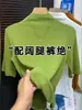 Camiseta de Moda Estilo Coreano Reductora de Edad Cuello Medio Alto Manga de Cinco Puntos para Mujer 2026 Otoño Nuevo Top Adelgazante Favorecedor Color Sólido Tendencia