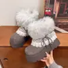 Botas de Neve Grossas, Forradas com Lã e Aconchegantes para Mulheres Baixas, Botas de Neve Quentes de Inverno para Mulheres, Novo Modelo 2025