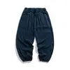 2026 Nuevo Estilo Hanfu Pantalones Casuales de Algodón y Lino Verano Pantalones Anti-Mosquitos Color Sólido Pantalones de Linterna con Puño Pantalones Casuales Estilo Chino para Hombres