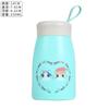 Taza de Gato de Dibujos Animados Venta al por Mayor Vaso de Agua de Vidrio Aislado de Doble Capa Taza de Regalo Portátil Estudiantil Linda Taza Cristal