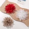 Elegantes y de Alta Gama Coreanos Chifón Pedrería Camelia DIY Accesorios para el Cabello Hechos a Mano Broche Accesorios para Ropa Accesorios