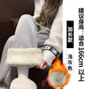 Pantalones de chándal de cachemira blanco y gris para mujer Otoño e Invierno Forrados de polar 2025 Nuevos Pequeños de Cintura Alta Casual Rectos de Pierna Ancha