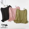 Camiseta Básica Versátil de Nuevo Modelo para Mujer de Primavera, Hombros Descubiertos Discretos, Manga Larga, Holgada, para Usar como Base para Mujer